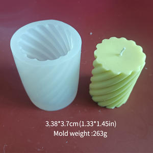 XINCHOUT-Molde cilíndrico de silicona para velas, espiral creativa, fabricación de velas cilíndricas, pilar de aromaterapia, artesanal - Product Image 3