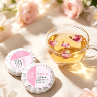 Gâteau de thé blanc parfumé à la rose du Yunnan séchée 200g, thé blanc compressé, emballage personnalisé pris en charge