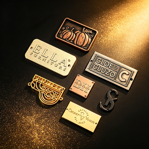 Eco-Friendly Zinc Alloy Metal Label Custom Logo Metal Tag Polished Metal Nameplate for Gift <b>Box</b> Packaging - Product Image 5