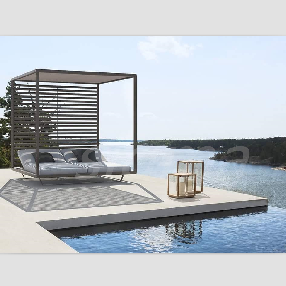 Garden sets patio furniture hotel outdoor all weather metal aluminum daybed