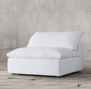 Divano a U Personalizzato Rhoohill RH per Soggiorno, Colore <span class=keywords><strong>Bianco</strong></span>, Stile Moderno in Lino, Divano Cloud per Salotto - Product Image 6