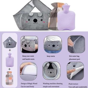 <b>Hot</b>-selling Reusable <b>Hot</b> <b>Water</b> Bottle with Koala Waist <b>Belt</b> Cover Fleece Cover for Hand Warming Shoulder/Waist Pain Relief - Product Image 2