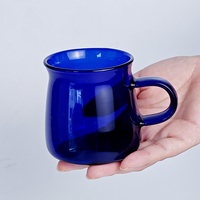 Tasse en verre coloré de 200 ml avec plateau, résistante au froid et à la chaleur, pour l'été, ensemble de verres à thé et café pour la maison et le bar, idéale pour les boissons chaudes