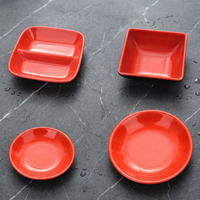 Bol à trempette classique en mélamine écologique personnalisable, noir, rouge, blanc, pour hôtels, idéal pour la sauce moutarde