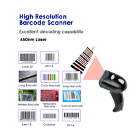 Escáner de Código de Barras Inalámbrico Láser 1D Jingxin Comercial de 550 mAh, Económico y Portátil