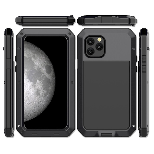 Heavy Duty Full Body Protective Shockproof Metal Rugged Thick Case for IPhone 13/14/15 Pro Max