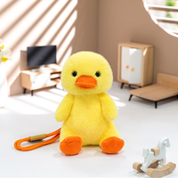 Porte-clés en peluche canard jaune mignon, cadeau pour enfants, décoration de maison en fourrure, jouets en peluche pour enfants