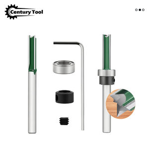 Broca Recta de 6mm con Vástago de 1/4' y 3 Filos de Calidad Superior para Reemplazo de Rodamientos, Brocas de Fresado para Madera OEM - Product Image 1
