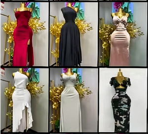 Vestido de moda casual para mujer, superventas transfronterizo 2025, de color liso con rayas, vestido Sheines, disponible para entrega inmediata. - Product Image 3