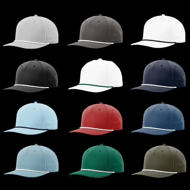 Custom 5 Panel 100% Polyester Curved Brim Classic Rope Snapback Baseball Sports Caps Richardson 258 Gorras Cycling Fashionable
