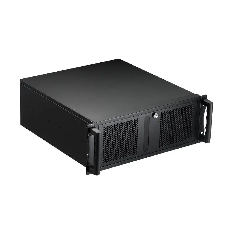 Chassis Server personalizzato 450MM 3.5 ''9HDD/FDD Slot PCI verticale Mini PSU ridondante Standard ATX Rack Mount 4U Server Case