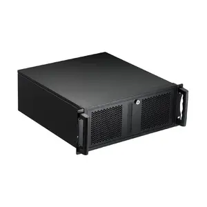 Châssis de serveur personnalisé 450MM 3.5 ''9HDD/FDD Emplacement PCI vertical Mini bloc d'alimentation redondant Standard ATX Montage en rack Boîtier de serveur 4U