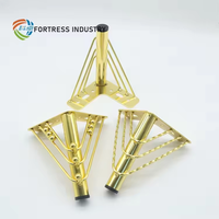 Pieds de meubles triangulaires en métal, supports de luxe dorés pour armoire de salon, canapé, table d'appoint