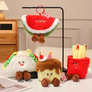 Llavero de Peluche con Forma de Comida: <span class=keywords><strong>Hamburguesa</strong></span>, Sandía y Papas Fritas - Regalo Creativo para Mochilas/Llaves, Poliéster, 17 cm, 14+ Años - Product Image 2