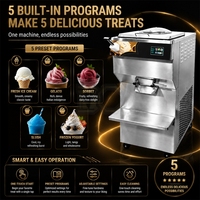 150L/H Watergekoelde Hard IJsmachine, Top Churn Gelato Verticale Batch Freezer, Italiaanse IJs- en Sorbetmachine, Commercieel gebruik