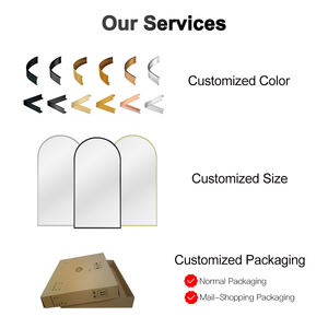 Decorative <strong>Full</strong> <strong>Length</strong> Gold Arch <strong>Mirror</strong> Large 80cmX180cm Wall <strong>Mirror</strong> Decoration Living Room Oversized Arch Black Vanity <strong>Mirrors</strong> - Product Image 2