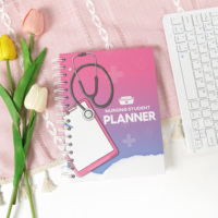 Carnet de planification infirmière personnalisé avec reliure spirale, couverture rigide, journal quotidien et hebdomadaire, guide d'étude pour étudiants en soins infirmiers, cadeau