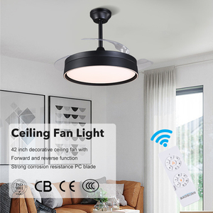 พัดลมเพดานติดไฟ LED รุ่น DS1391B สำหรับตกแต่งบ้าน ห้องนั่งเล่น ห้องนอน ใช้งานภายในบ้าน อายุการใช้งานยาวนาน ใบพัด ABS 3 ใบ ขนาด 42 นิ้ว พร้อมมอเตอร์ - Product Image 4