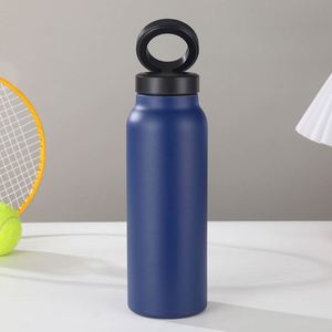 Nueva Botella de Agua Deportiva Magnética de 24 oz, Vaso de Acero Inoxidable al Vacío con Tapa Circular Magnética Negra - Product Image 5
