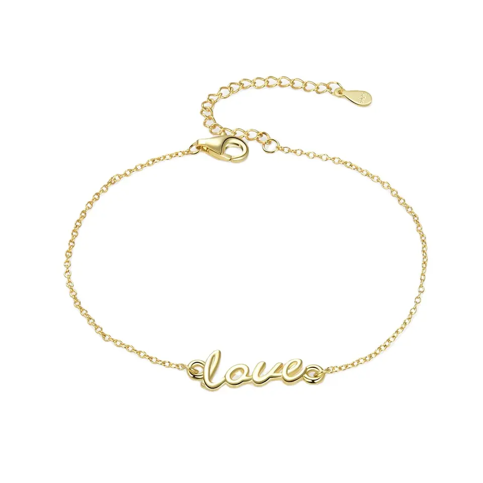 Bracelet en argent Sterling pour la saint-valentin, bijoux de luxe, motif amour, styliste