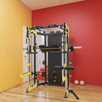 Máquina Multifuncional de Ejercicio Corporal con Cable, Multigimnasio Comercial, Equipo de Sentadillas, Máquina Smith para Entrenamiento