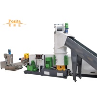 Machine de granulation plastique multifonctionnelle entièrement automatique FOSITA à vis simple pour le recyclage des sacs tissés/jumbo en PP/HDPE avec système PLC