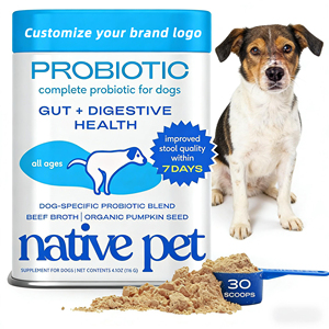 Integratore Probiotico Universale Transfrontaliero in Polvere per Cani e <span class=keywords><strong>Gatti</strong></span> - Salute Gastrointestinale, Sollievo da Diarrea, Barattolo Personalizzabile con Logo - Product Image 1