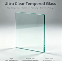 Verre trempé ultra-transparent de 6 mm, structure solide, dimensions personnalisables, pour murs-rideaux industriels, escaliers, usage extérieur, directement de l'usine.