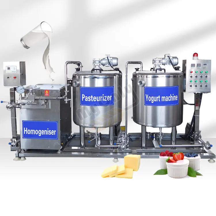 Small Milk Homogenizer and Pasteurization Equipment Machine Automatic Yogurt Maker Machine for Sale