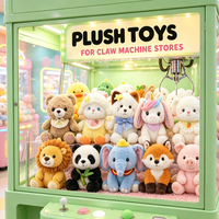 Vente en gros usine : Peluches douces de 8 pouces, animaux en peluche mignons de dessin animé pour machines à griffes et prix d'arcade, approvisionnement en vrac