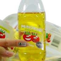 Autocollants personnalisés imperméables pour codes-barres de boissons aux fruits