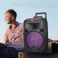 Haut-parleur de fête Blue Tooth portable fort 12 "système de son Sub Woofer karaoké Dj haut-parleur Rechargeable RGB droite avec