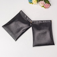Sac de voyage portable en cuir PU noir durable BaiShun pour cosmétiques et bijoux, petite trousse de toilette réutilisable avec fermeture magnétique en métal