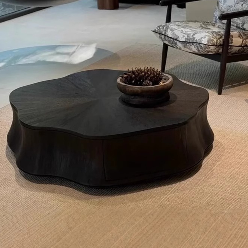 raw wood coffee table