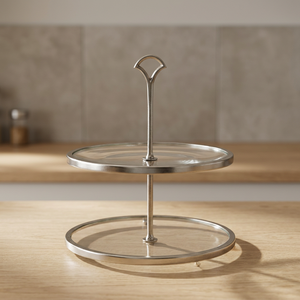 Support à gâteau en verre non toxique à 3 niveaux LMB, présentoir à dessert rond, plateau de service transparent pour mariage, fête, thé - Product Image 4