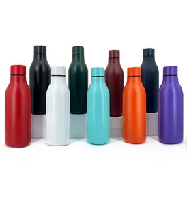 Термоизолированные спортивные бутылки для воды с двойными стенками из нержавеющей стали в форме колы с логотипом на заказ