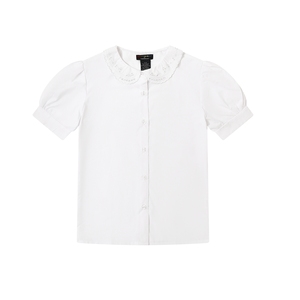 Uniforme scolaire pour filles d'<span class=keywords><strong>Afrique</strong></span>, robe courte, tablier, ensemble chemise, manches courtes, chemises blanches, modèles d'uniformes pour l'école primaire, OEM ODM - Product Image 2