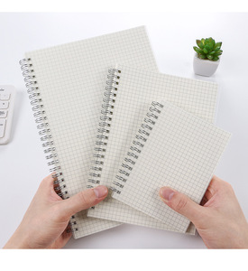 Cubierta dura para escuela, cuaderno de PP transparente, barato, punteado/rejilla/líneas/blanco, B5, A4, A5, espiral, muestra gratis - Product Image 5