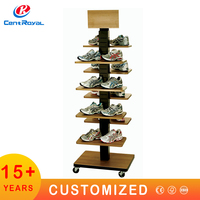 Étagère murale de présentation en métal pour magasin de sport masculin, design personnalisé, pour vêtements, chaussures de fitness, baskets, pantoufles et sandales