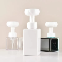 Bouteilles colorées de mousse de main en plastique de vente chaude 250ml bouteille de pompe de forme carrée en plastique sans air bouteilles de soins personnels en plastique