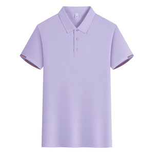 Camisa Polo de Color Sólido, Fibra de Poliéster, Ribete en Contraste, Uso Diario, Manga Corta, Cuello Camisero, Estilo Veraniego, Uniformes de Trabajo - Product Image 1