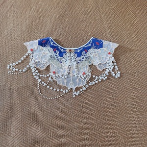Falda roja estilo caballo, cuello falso estilo Hanfu, vestido chino de estilo antiguo con hombros con diseño de nube y cuello floral, para mujer. - Product Image 3