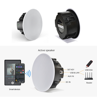 Haut-parleur de plafond actif Cloudyx Home sans fil Airplay, lecture multiroom, 60W, WiFi 2.4G 5G BT, pour système audio WiFi