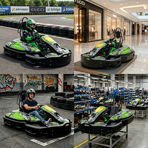 <span class=keywords><strong>Go</strong></span>-<span class=keywords><strong>Kart</strong></span> Elettrico Genitore-Figlio con Telecomando, Telaio in Acciaio Resistente, 48km/h, Uso Interno/Esterno per Bambini - Product Image 3