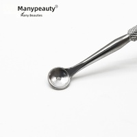 Pousse-cuticules double face en acier inoxydable et lime à ongles, emballés individuellement