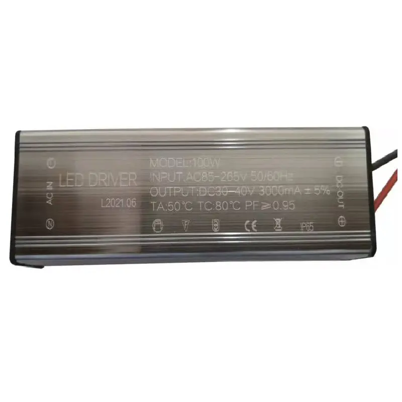 Customized design lighting assembly raw materials 3000MA 100W 85-256v integrated accessory power supply IP65 led driver