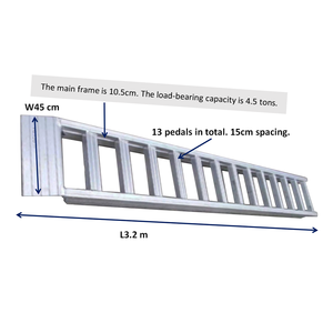 Nhôm container di động l3.2m * w44cm 5ton máy xúc xe tải dốc cho xe hạng nặng container dỡ đoạn đường nối - Product Image 2