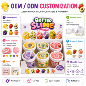 <span class=keywords><strong>Kit</strong></span> <span class=keywords><strong>Slime</strong></span> Burro OEM all'Ingrosso, 6 Colori, 200ml, Set <span class=keywords><strong>Slime</strong></span> Frutta Profumato e Soffice con Charms, Giocattoli Sensoriali Fai-da-Te Antistress per Bambini - Product Image 6