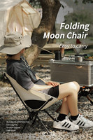 Chaise de camping pliante portable pour la pêche, chaise lune, chaise de camping en fer, chaise de directeur, chaise de camping