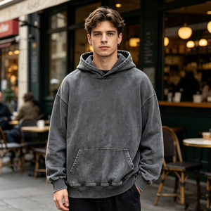 Vente en gros fabricant : Sweat à capuche unisexe oversize 100% coton délavé à l'acide, style Hip Hop - Product Image 5